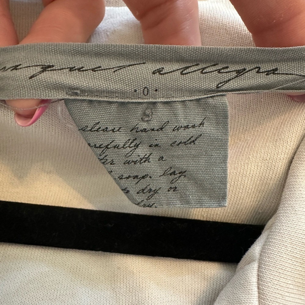 Raquel Allegra Cream Cotton Jacket Size 0 - Picture 3 of 5